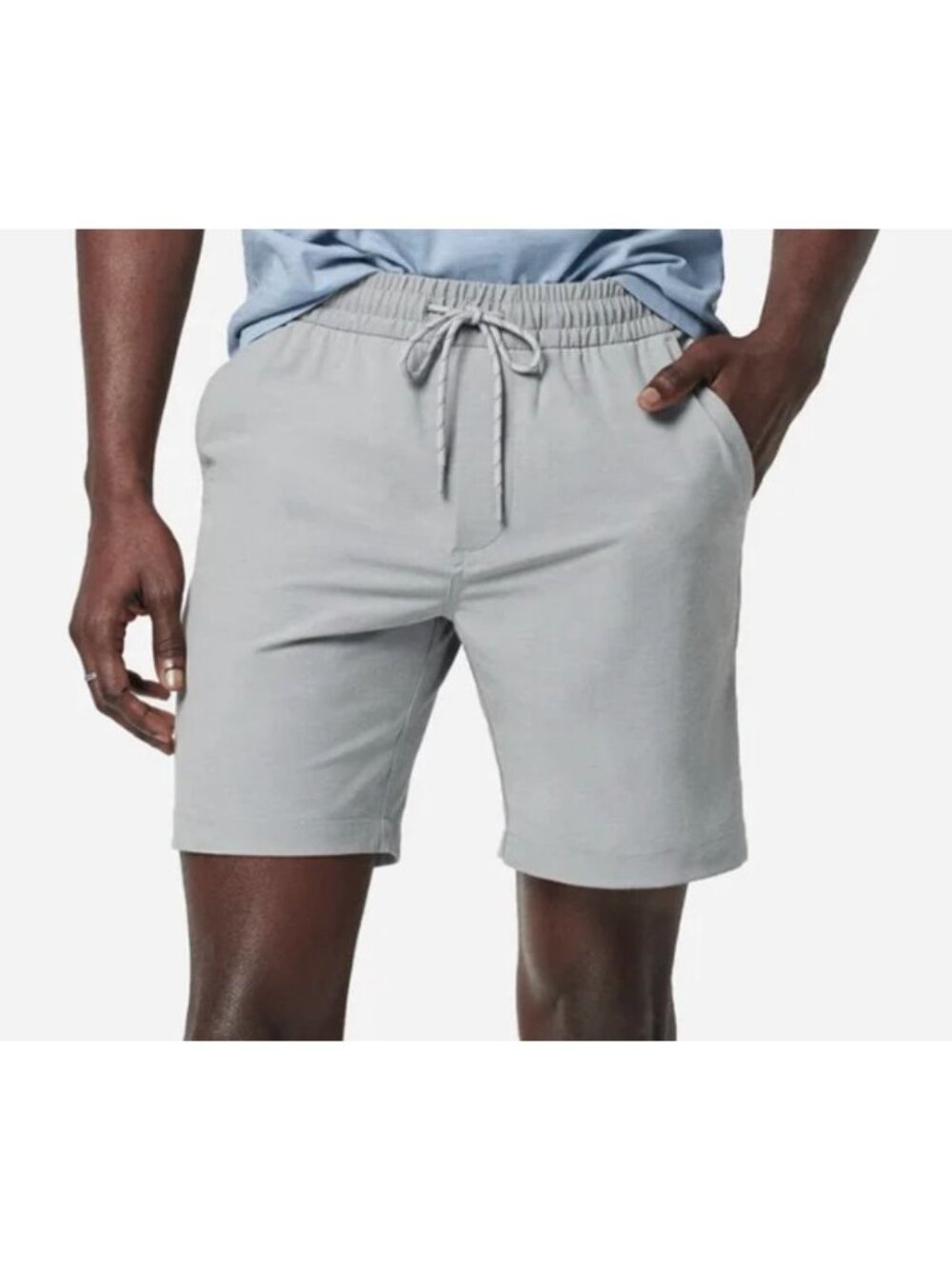 NWT Faherty Pull On All Day Short 8" Ice Grey Size Medium
